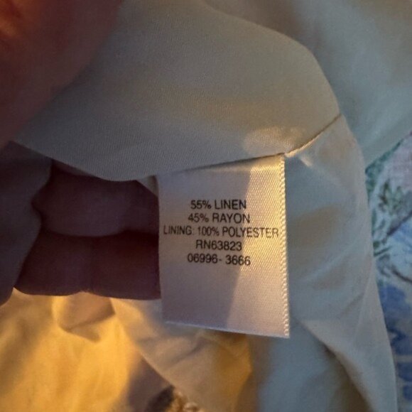 Christopher Banks Linen Floral Skirt Size 12 Artsy Spring Fairycore Whimsical - Picture 6 of 9